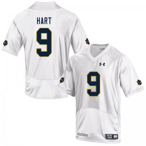 Notre Dame Fighting Irish Men's Cam Hart #9 White Under Armour Authentic Stitched College NCAA Football Jersey PPG5399SZ